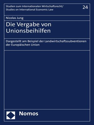 cover image of Die Vergabe von Unionsbeihilfen